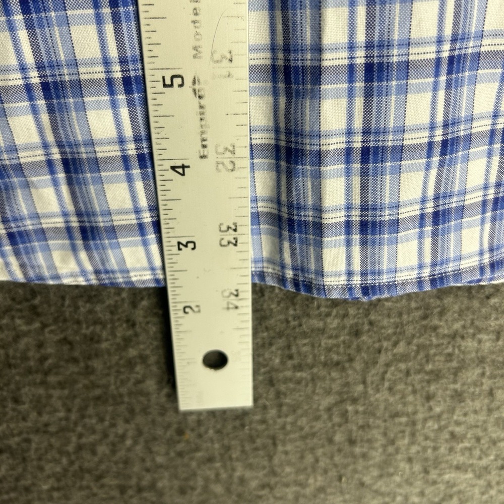 Polo Ralph Lauren Shirt Mens 3XB white blue plaid Oxford preppy long sleeve - Picture 6 of 11